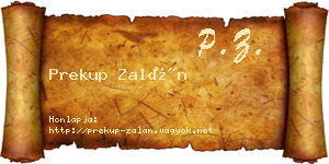 Prekup Zalán névjegykártya